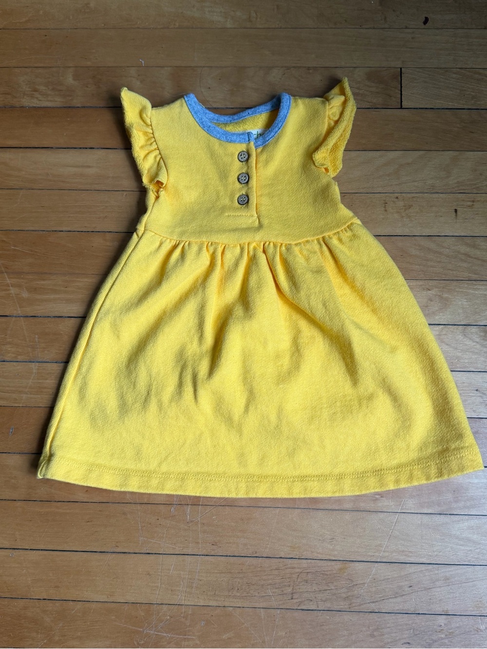 Mini Mioche yellow terry cotton dress 3-6M